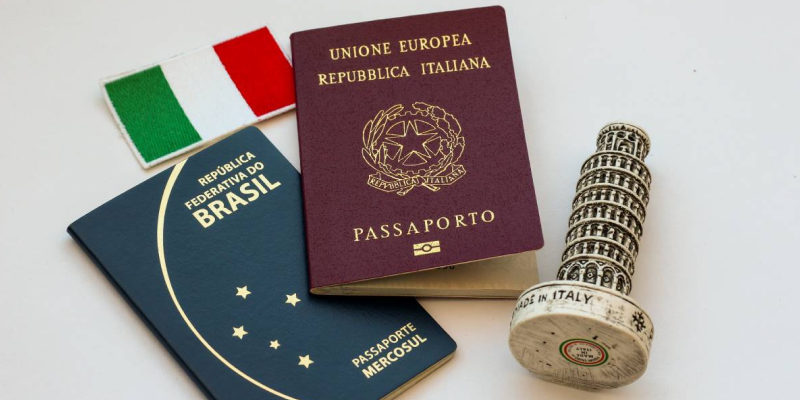 passaporte brasileiro e passaporto italiano